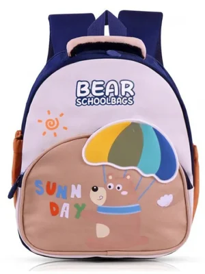 YAMAMA School Bags Sunnday Bear Backpack Water Stress Reduction Breathability Adjustable Straps Height 11.8 Inches (Color May Vary)