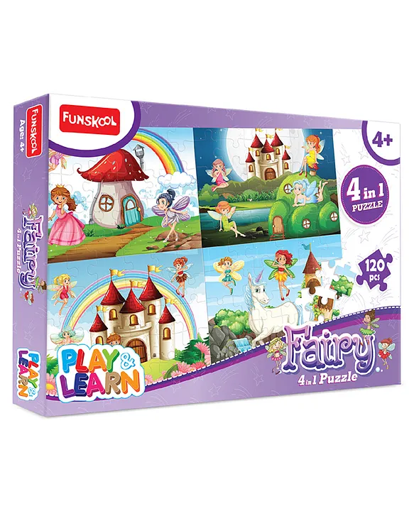 Fairy 4 in 1 Puzzle Multicolor 120 Pieces