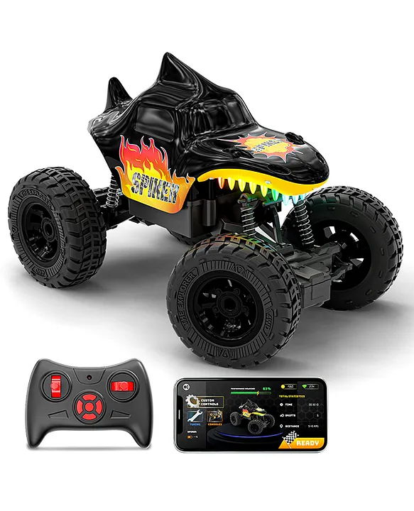 MIRANA TOYS Mirana Spiker 2WD Remote & App Controlled RC Car for Kids (Black)