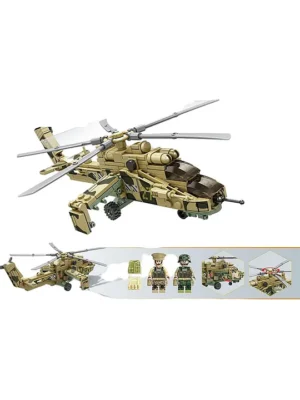 Magicwand Lego Compatible Military WW2 Mi24 Hind Helicopter Toy Building Blocks with Props for Kids 212 Pcs