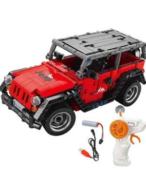 Magicwand RC Rechargeable DIY JEEEP Construction Building Blocks with Remote 448 Pcs