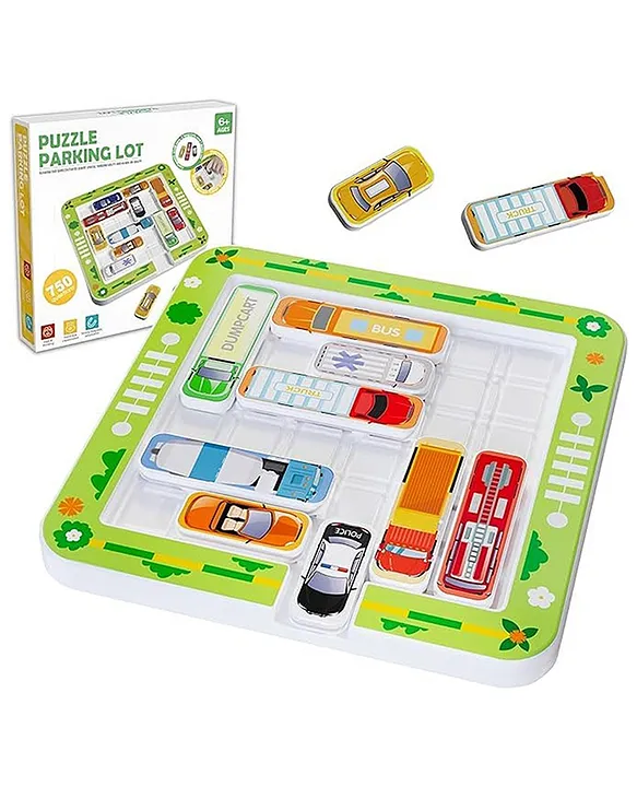 Happy Hues Magnetic Parking Puzzle Game 6 Difficulty Levels 750 BrainTeasing Challenges Fun Logic & Concentration Toy for Kids Multicolor