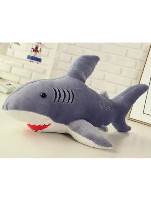 Shark Soft Stuffed Plush Animal Toy for Kids Boys & Girls Birthday Gifts (Color: Grey Size: Length 38 cm)