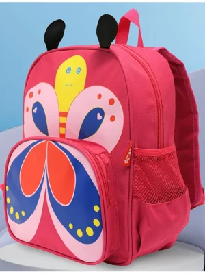 Luv Lap Backpack With Butterfly Print Pink Height 12.2 Inches