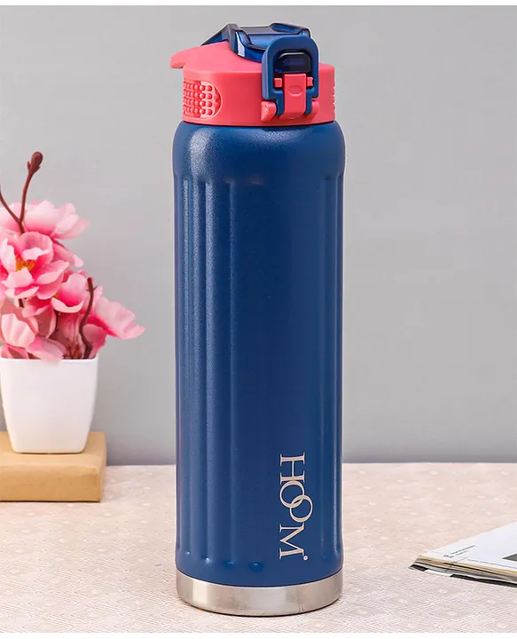 Hoom Stainless Steel Vacuum Sipper Bottle 750 ml Blue
