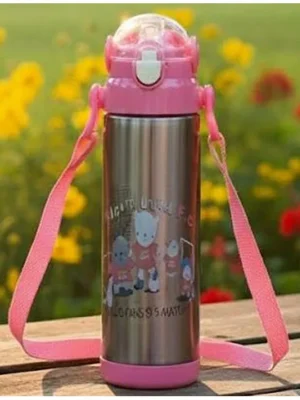 Insulated BPA Free leakproof hot and cold bottle for school college office and travelling Water Bottle 1460Bear 500ml