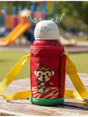 Insulated BPA Free leakproof hot and cold bottle for school college office and travelling Water Bottle 1245Red 500ml