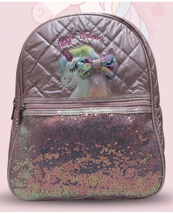 Rushabh Novelty School Bag 8379800Pink12 InchMagic Unicorn
