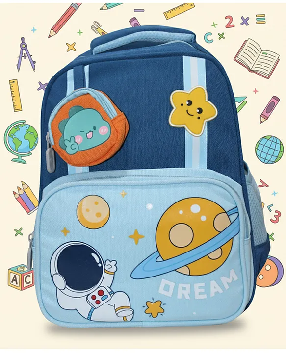 Rushabh Novelty School Bag 8027Blue12 InchSpace