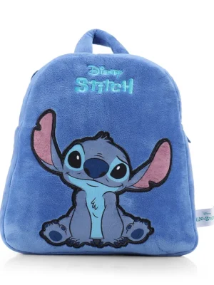 Disney Soft Plush Backpack with Stitch Patch Detailing Height 12 Inches