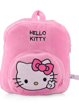 Hello Kitty Soft Plush Backpack with 7 Litres Capacity Pink Height 12 Inches