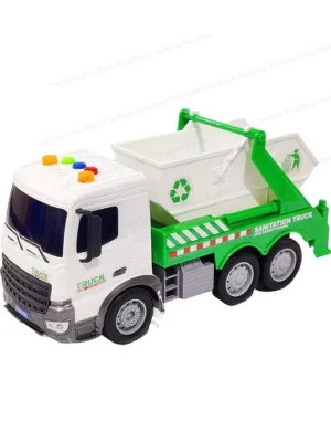 FunBlast 6 Wheel Drive Friction Powered City Truck Toy with Sound and Light Effects