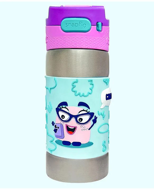 Clean Lock Insulated Stainless Steel Sipper Water Bottle Chatter Box Purple 410 ml