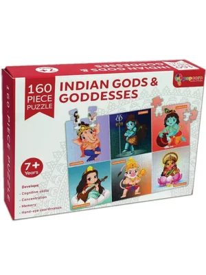 Popcorn Games & Puzzles Indian Gods & Goddesses 160Piece Jigsaw Puzzle for Kids Educational Puzzle Game for Ages 7 & above Boosts Knowledge & Concentration