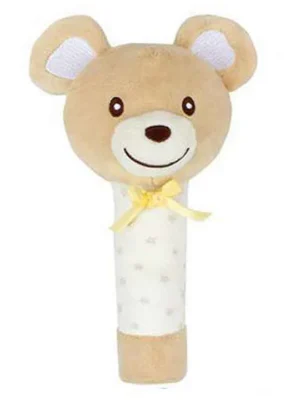 Soft Plush Baby Rattle Toy Animal Shaped Hanging Hand Toy with Bell Sound for Infant Boys and Girls Perfect Baby GiftMulticolor Height 38 cm
