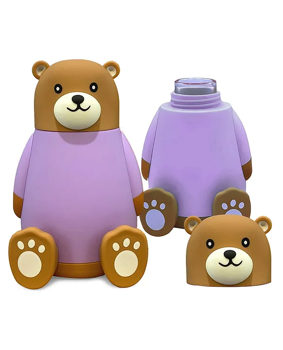 Cute Bear Water Bottle 320ml (Purple)