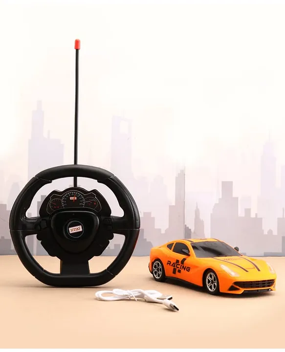 SEEDO 1:24 Scale 4Wheel Drive Steering Wheel Remote Controlled Road Sniper 02 RC Car Orange