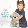Sanjary Breathing Teddy Bear with Music Lights & Breathing Motion Otter Glowing Plush Toy for Newborns Babies Kids Stuffed Animal color design may vary Height 25 cm