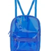 Echo Boomers Stylish Transparent Jelly Backpack Blue Height 11 Inches