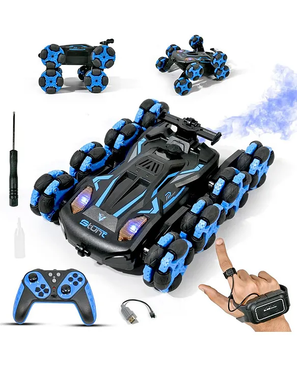 Vikrida Gesture Sensing 8WD RC Stunt Car Rechargeable DoubleSided Drift Crawler with Hand Remote Racing Toy for Boys (Ages 812) Birthday Gift Multicolor