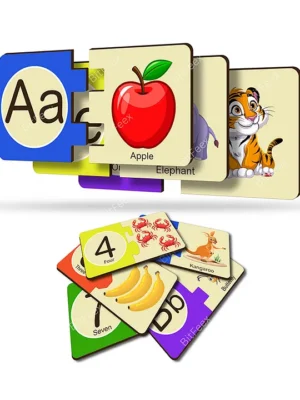 Alphabet and Number Block Joint Puzzle Wooden Educational Toy for Kids with AZ Letters and 110 Numbers Durable Quality Fun Learning and Happy Playtime Montessori Toy for Ages 3 Years +