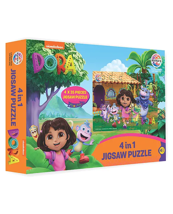 4 in 1 Dora Jigsaw Puzzle 4 x 35 Pieces