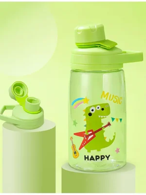 Joy Baby Sipper Water Bottle for Kids SpillProof & BPA Free Safe Sippy Water Bottle 480ml for Kids Drinking Training Sipper Bottle for School Kids & Toddlers Boys Girls (Green)