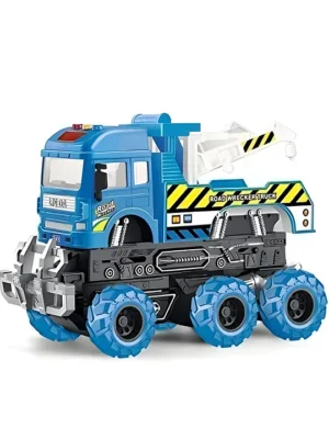 NEGOCIO Monster 6x6 Tow Truck Friction Powered Unbreakable Truck with Light and Sound PACK OF 1 COLOR MAY VARY
