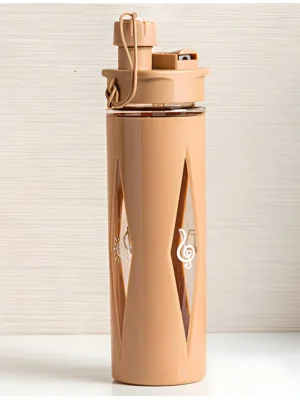 580ml Doublelayer Insulated Straw Drinking Spout Dualpurpose Plastic Water Bottle for Sports Use PACK OF 1 COLOR MAY VARY