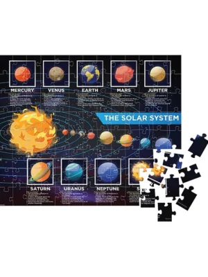 Play & Learn Solar System Puzzle Black 104 Pieces