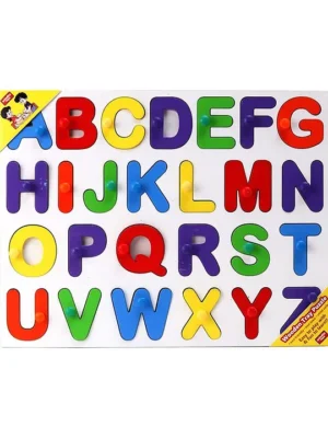 Anindita Wooden English Capital Alphabets Big Size Puzzle Multicolor 27 Pieces