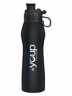 Thermosteel Insulated Black Color Water Bottle Maisy 600 ml