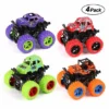 Toyshine Push and Go Monster Truck Friction Powered Cars Pack of 4 Multicolour