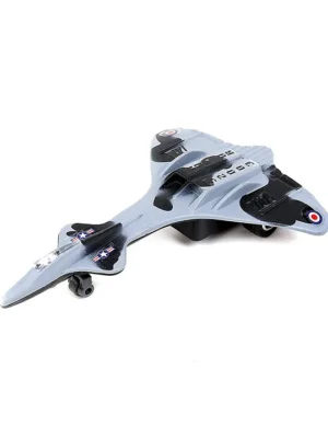 Shinsei Pull Back Raptor S 2003 Toy Plane Gray(Color May Vary)