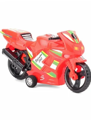 Shinsei Pull Back Action Splendor Bike Toy Red