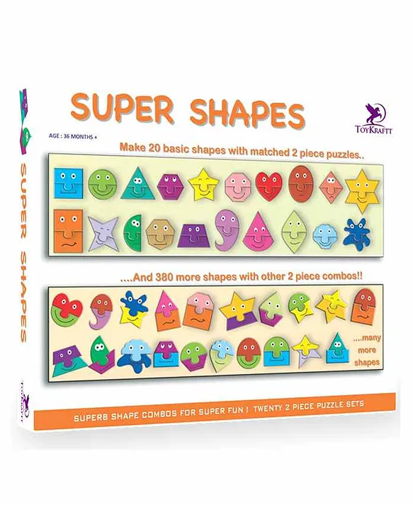 Super Shapes 40 Pieces Educational Jigsaw Puzzle for Kids Age 35 Years