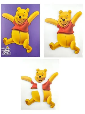 3 in 1 Pooh Inset Wooden Puzzles 15 Pieces