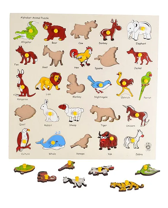 Animal Alphabet Wooden Tray