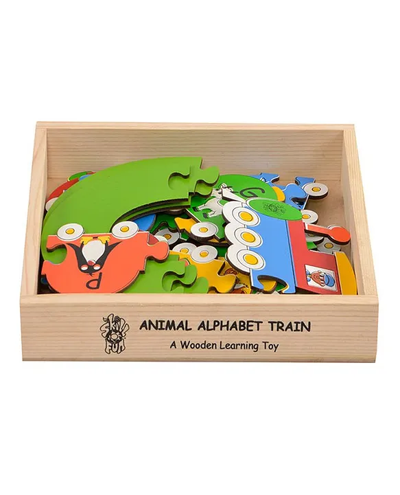 Wooden Animal Number Train