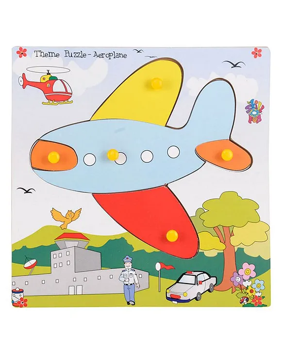 Wooden Theme Puzzle Standard Aeroplane