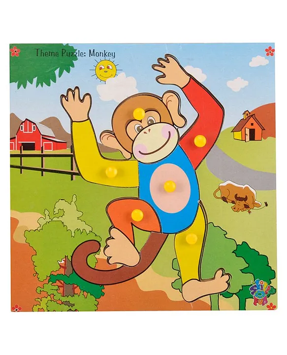 Theme Wooden Puzzle Standard Monkey