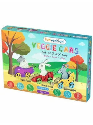 Veggie Cars Set of 3 Multicolor