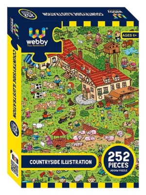 Countryside Illustration Jigsaw Puzzle Multicolor 252 pieces