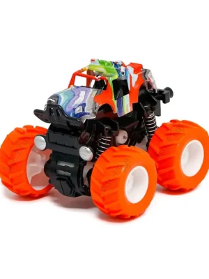 Fiddlerz Friction Powered Cars 4WD Mini Monster Trucks Pack of 1 (Color May Vary)