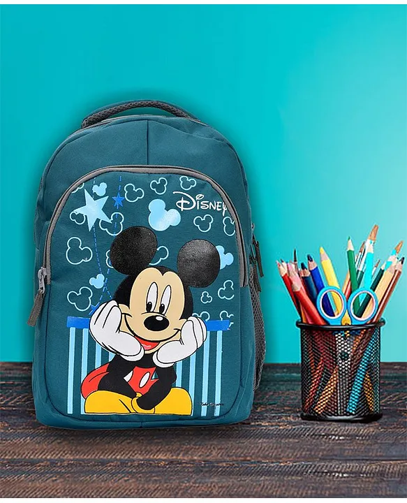 Disney By Kuber Mart Industries Mickey Mouse School Bag Blue 15 Inches