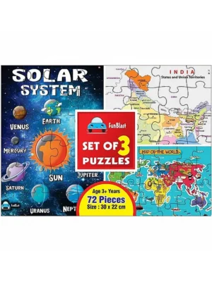 3 in 1 Jigsaw Puzzle Multicolor 72 Pieces