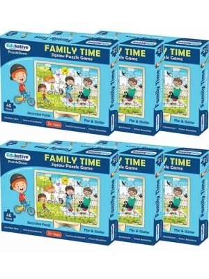 Family Time Jigsaw Puzzle Pack of 6 Multicolour 40 Pieces each