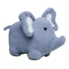 Plush Elephant Animal Toy Grey Length 20 cm
