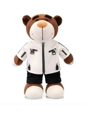 Premium 30cm Motorcycle Cute Teddy Bear Plush Toys Stuffed Bear with Jacket Clothes Plush Dolls Soft Pillow Kids Boys Girls Unisex Gift For Riders